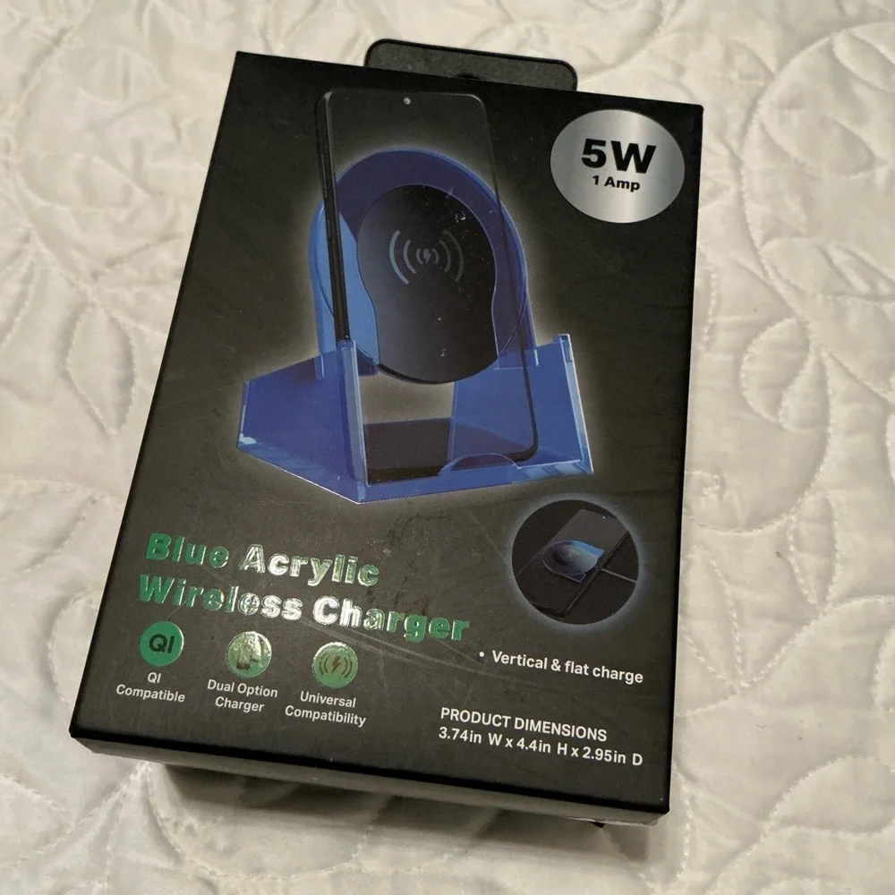 Blue Acrylic Wireless Charger